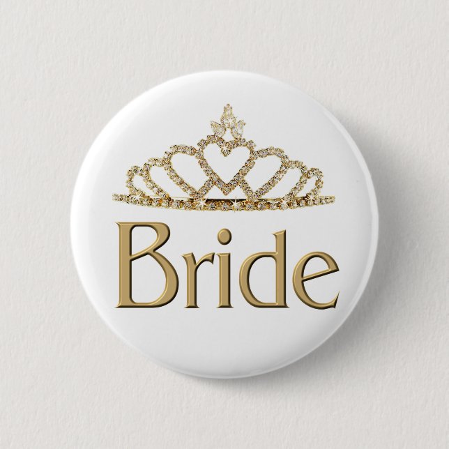 Macaron Rond 5 Cm Bouton de jeune mariée (Devant)