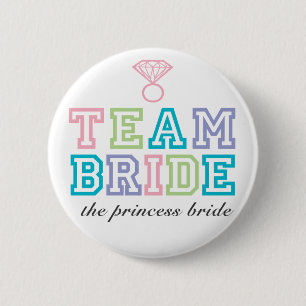 Macaron Rond 5 Cm Bouton de jeune mariée d'équipe