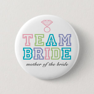 Macaron Rond 5 Cm Bouton de jeune mariée d'équipe