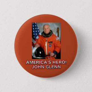 Macaron Rond 5 Cm Bouton de John Glenn du héros de l'Amérique