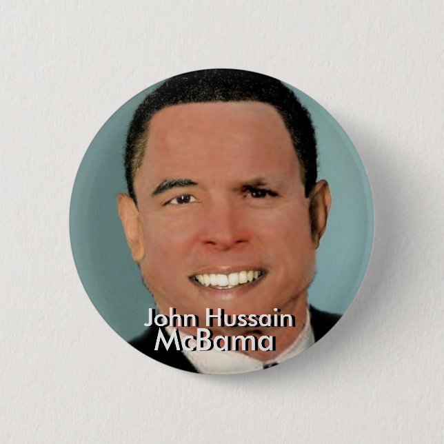 Macaron Rond 5 Cm Bouton de John Hussain McBama (Devant)
