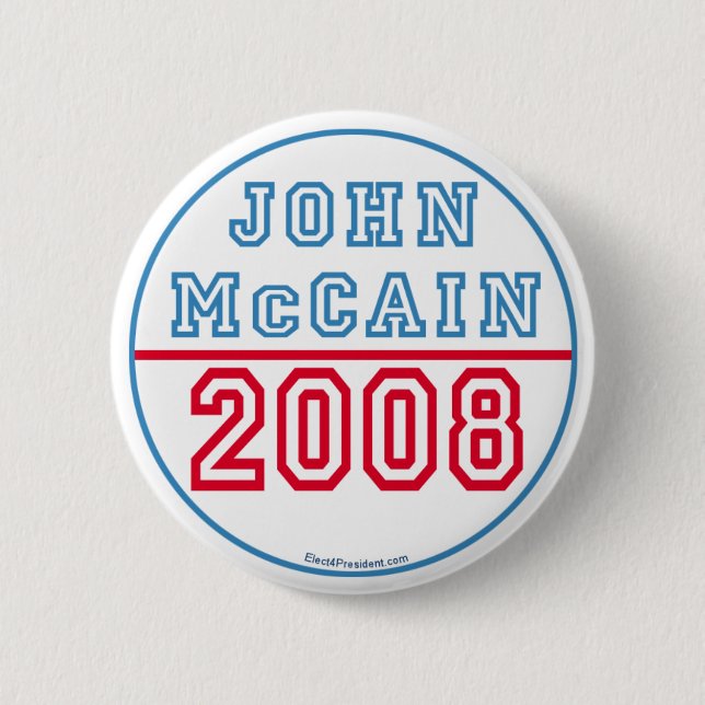 Macaron Rond 5 Cm Bouton de John McCain (Devant)