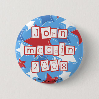 Macaron Rond 5 Cm Bouton de John McCain 2008