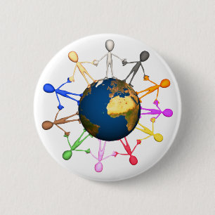 Macaron Rond 5 Cm Bouton de jour de la terre