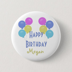 Macaron Rond 5 Cm Bouton de joyeux anniversaire