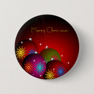Macaron Rond 5 Cm Bouton de Joyeux Noël