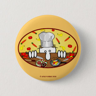 Macaron Rond 5 Cm Bouton de Kilroy de chef