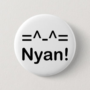 Macaron Rond 5 Cm Bouton de Kitty Nyan