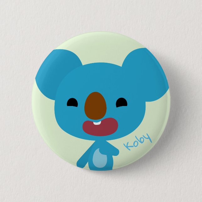 Macaron Rond 5 Cm Bouton de koala de Qkids Koby (Devant)
