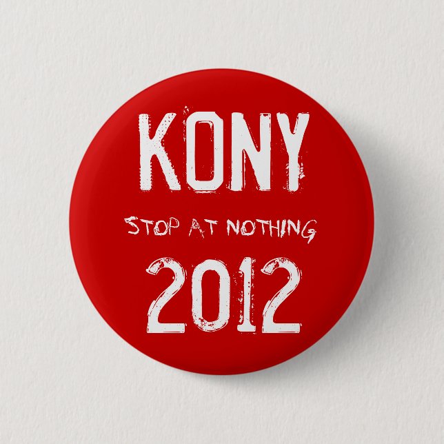 Macaron Rond 5 Cm Bouton de Kony 2012 (Devant)