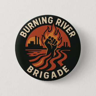 Macaron Rond 5 Cm Bouton de la Brigade de la Rivière en Feu