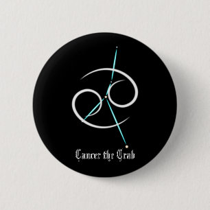 Macaron Rond 5 Cm Bouton de la constellation du zodiaque Cancer