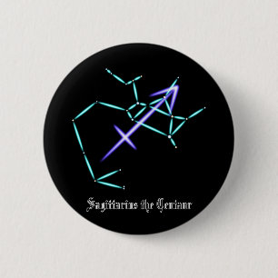 Macaron Rond 5 Cm Bouton de la constellation du zodiaque Sagittaire