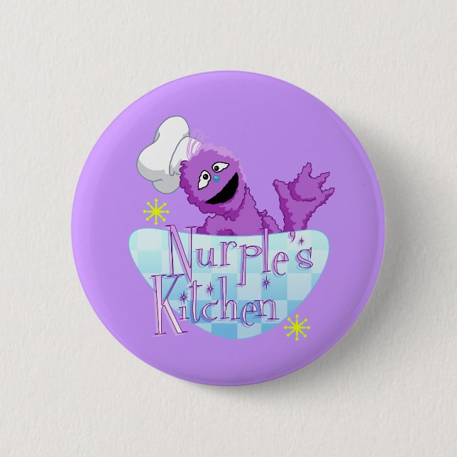 Macaron Rond 5 Cm Bouton de la cuisine de Nurple (pourpre) ! (Devant)