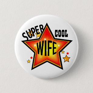 Macaron Rond 5 Cm Bouton de la femme Super Cool Star Funny