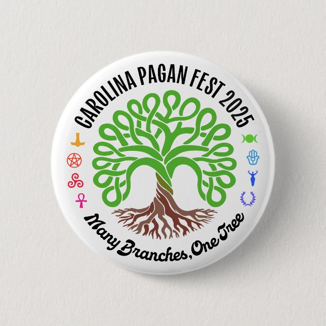 Macaron Rond 5 Cm Bouton de la fête Carolina Pagan 2025 (Devant)