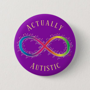 Macaron Rond 5 Cm Bouton de la fierté autistique