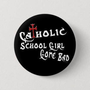 Macaron Rond 5 Cm Bouton de la fille B d'école catholique