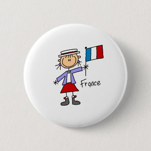 Macaron Rond 5 Cm Bouton de la France