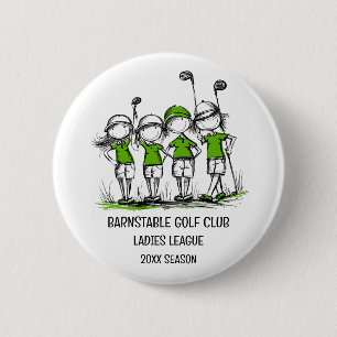 Macaron Rond 5 Cm Bouton de la Ligue de golf des dames