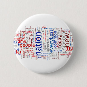 Macaron Rond 5 Cm Bouton de la parole d'inauguration d'Obama