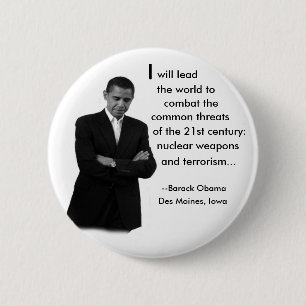 Macaron Rond 5 Cm Bouton de la parole d'Obama