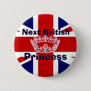 Macaron Rond 5 Cm Bouton de la princesse britannique Crown Pin