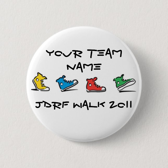 Macaron Rond 5 Cm Bouton de la promenade 2011 de JDRF (Devant)