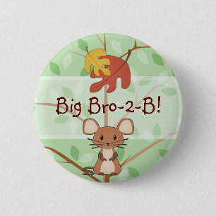 Macaron Rond 5 Cm Bouton de la souris de région boisée