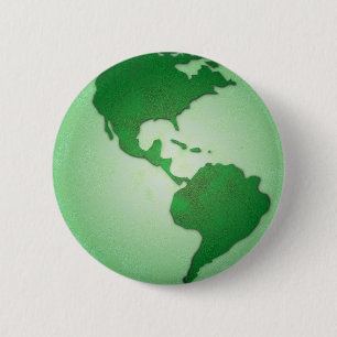 Macaron Rond 5 Cm Bouton de la terre verte
