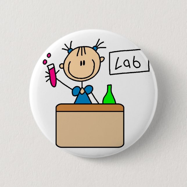 Macaron Rond 5 Cm Bouton de laboratoire de la Science (Devant)