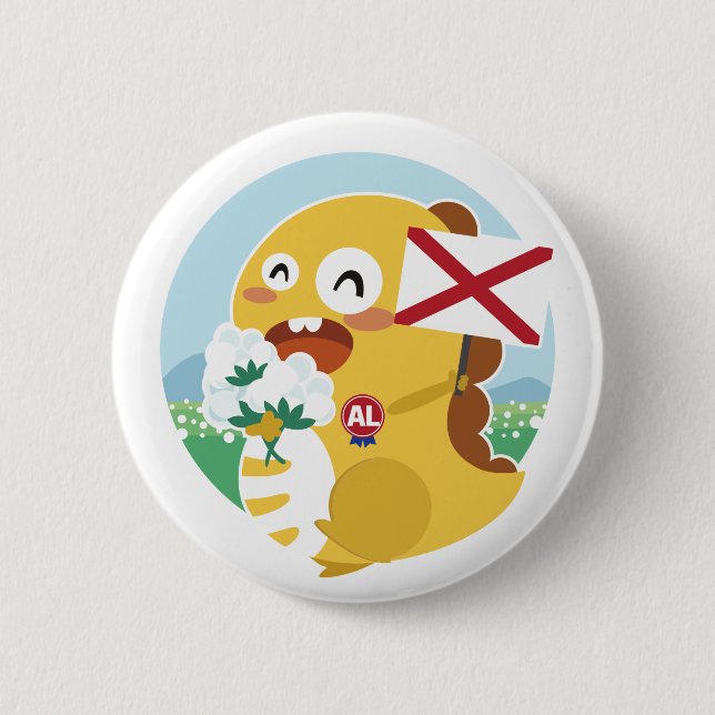 Macaron Rond 5 Cm Bouton de l'Alabama VIPKID (Devant)