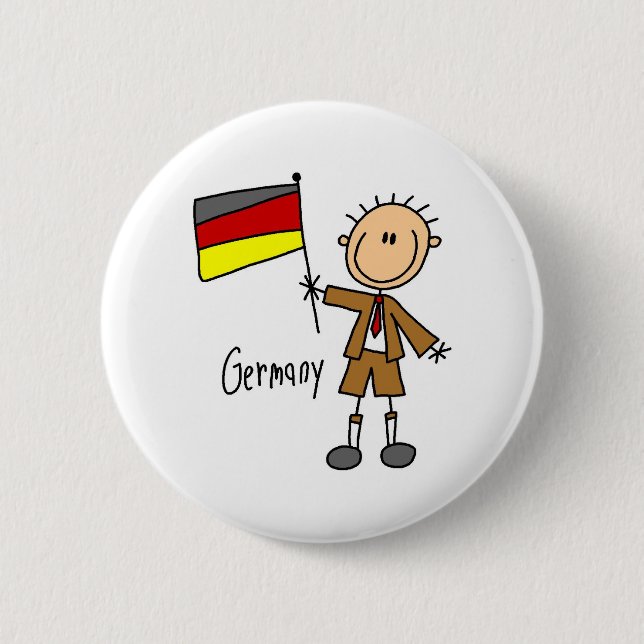 Macaron Rond 5 Cm Bouton de l'Allemagne (Devant)