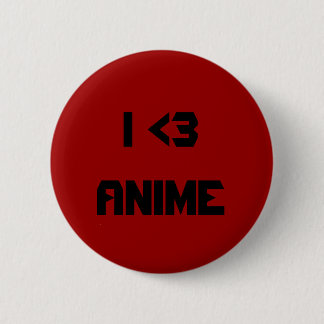 Macaron Rond 5 Cm Bouton de l'anime I <3