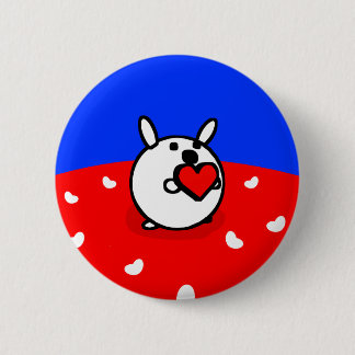 Macaron Rond 5 Cm Bouton de LAPIN de COEUR