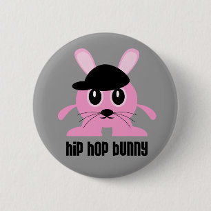Macaron Rond 5 Cm Bouton de lapin de hip hop