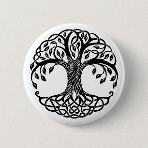 Macaron Rond 5 Cm bouton de l'arbre celtique