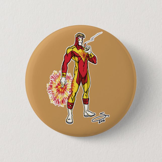 Macaron Rond 5 Cm Bouton de Laserblast (Devant)