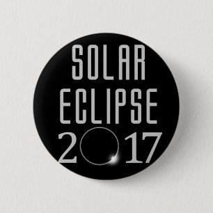 Macaron Rond 5 Cm Bouton de l'éclipse solaire 2017