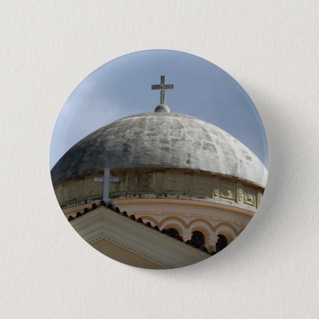 Macaron Rond 5 Cm Bouton de l'église (Devant)