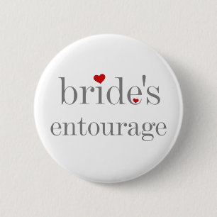 Macaron Rond 5 Cm Bouton de l'entourage de la jeune mariée