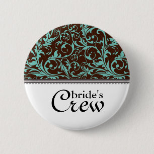 Macaron Rond 5 Cm Bouton de l'équipage de la jeune mariée de remous 