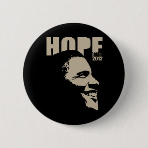 Macaron Rond 5 Cm Bouton de l'espoir 2012 d'Obama