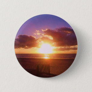 Macaron Rond 5 Cm Bouton de lever de soleil de plage