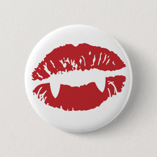 Macaron Rond 5 Cm Bouton de lèvres de vampire