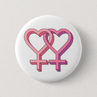 Macaron Rond 5 Cm Bouton de LGBT Femme 2 Femme