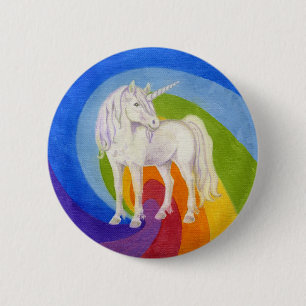 Macaron Rond 5 Cm Bouton de licorne