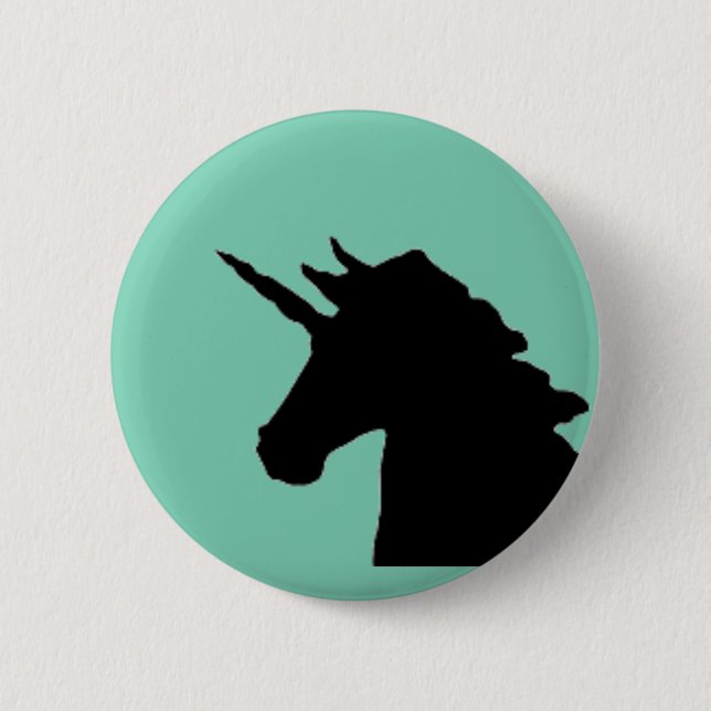Macaron Rond 5 Cm bouton de licorne (Devant)