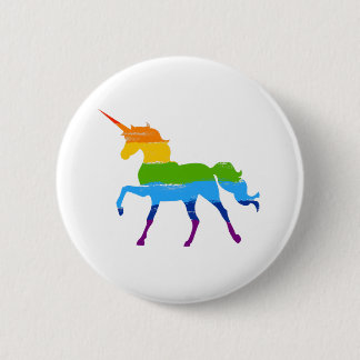 Macaron Rond 5 Cm Bouton de licorne d'arc-en-ciel de fierté de LGBT