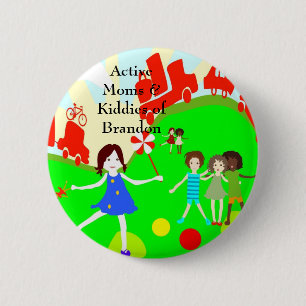 Macaron Rond 5 Cm Bouton de logo